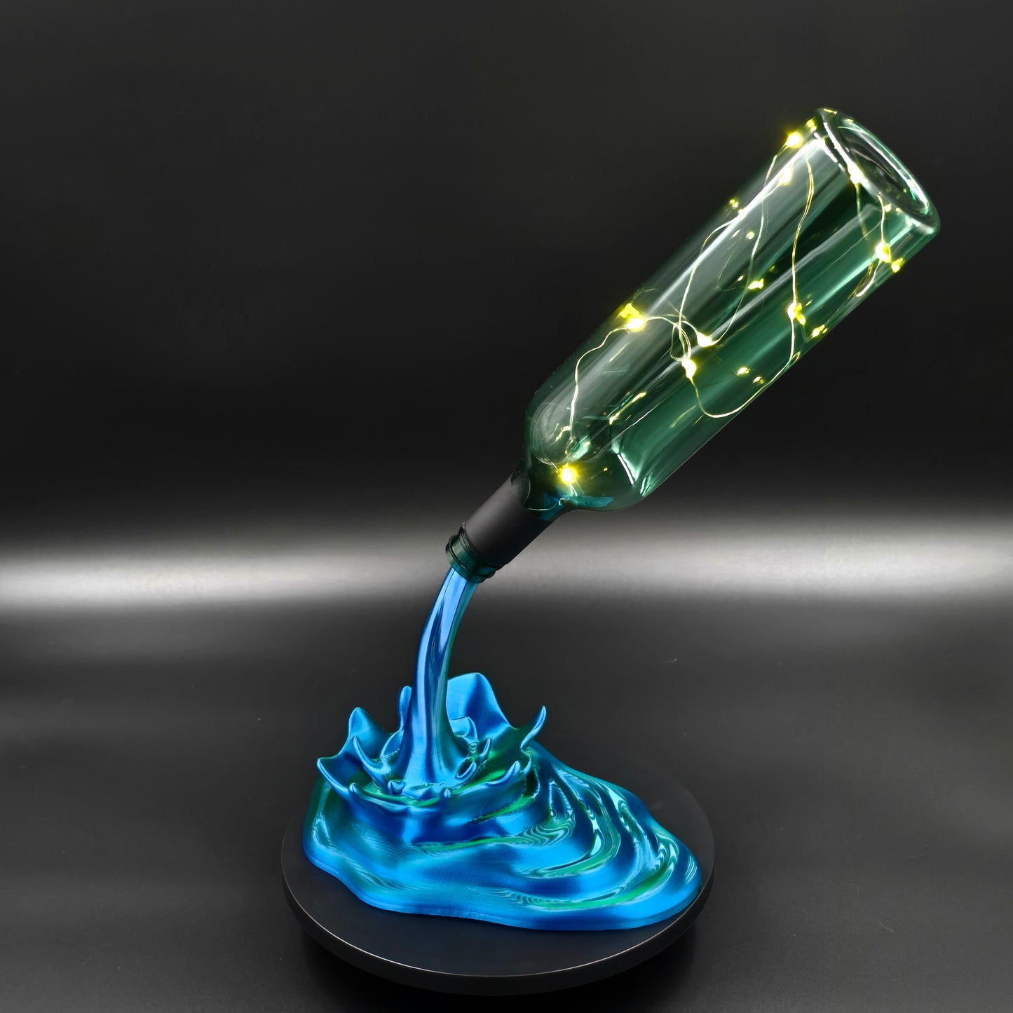 Illuminated Cascade Wine Bottle Lamp
