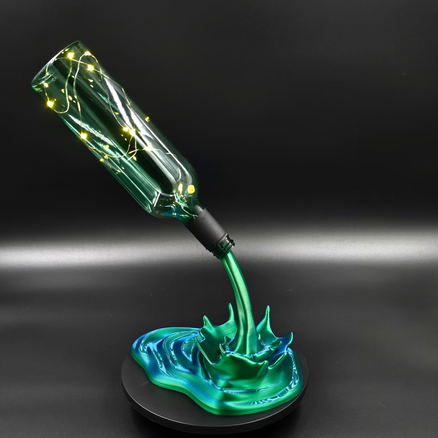 Illuminated Cascade Wine Bottle Lamp
