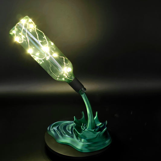 Illuminated Cascade Wine Bottle Lamp