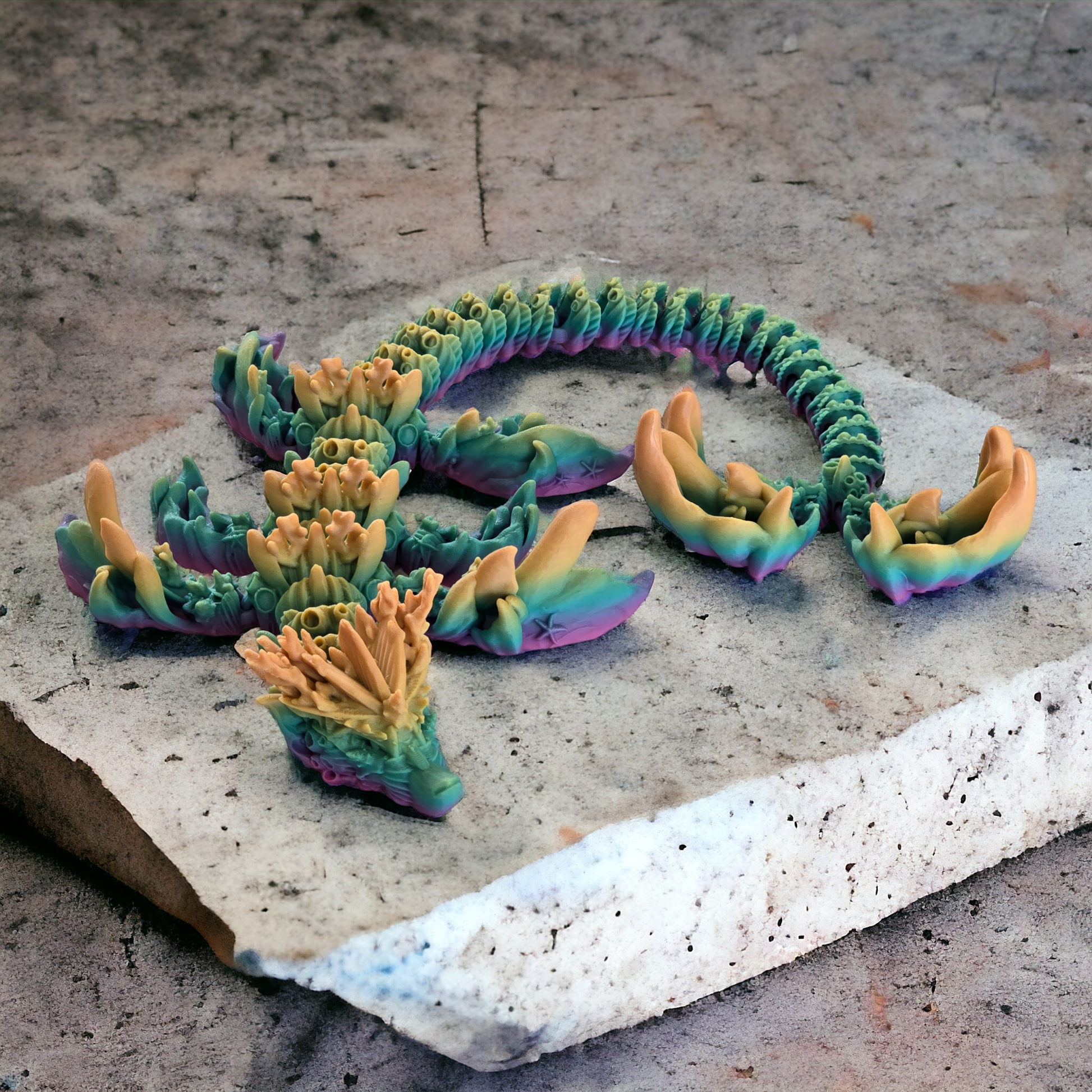 Flexi Coral Dragon on a concrete slab