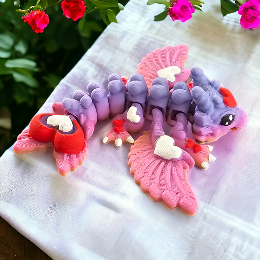 Flexi Heart Wyvern Dragon Charms